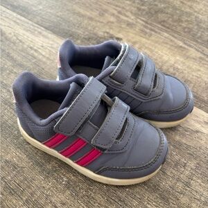 adidas Kids Gray and Pink Sneakers